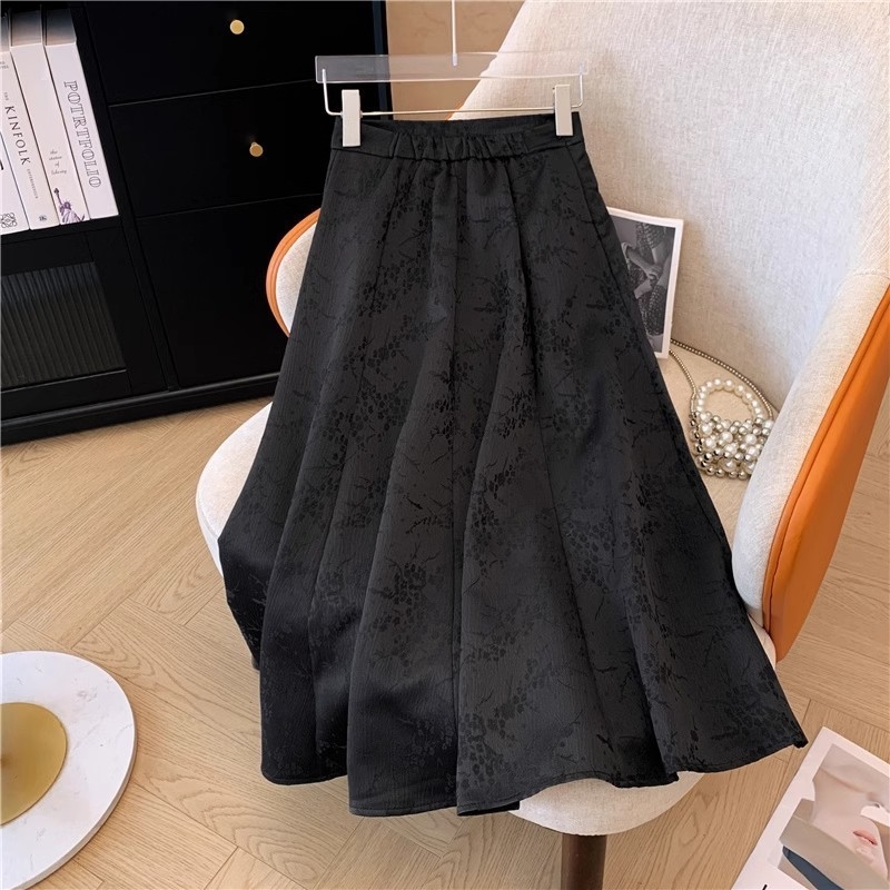 Ženski set s jacquard topom i suknjom, ljeto, plus veličina, elegantan i moderan dvodijelni komplet