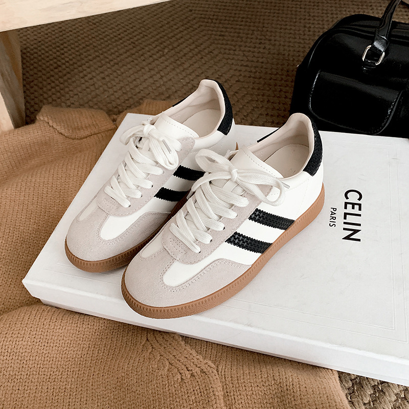 Női bőrből készült magasságot növelő sneakers, 6 cm-es vastag talppal, könnyű sportos mindennapi viselet