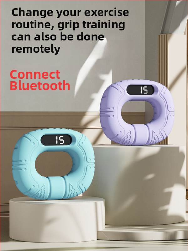 Intelligens szilikon fogás-erősítő ujjak edzésére, Bluetooth-számlálóval és videó lapozási funkcióval