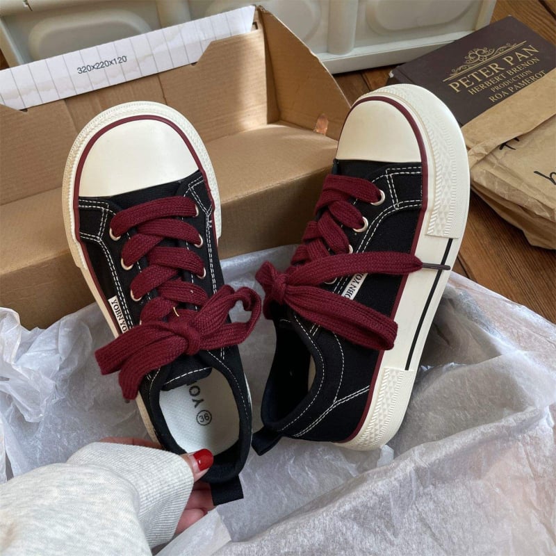 Maimaijia Mango Toe καμβά παπούτσια για γυναίκες, 2025 φθινόπωρο, χαμηλό ύψος, λευκά, casual αθλητικά παπούτσια