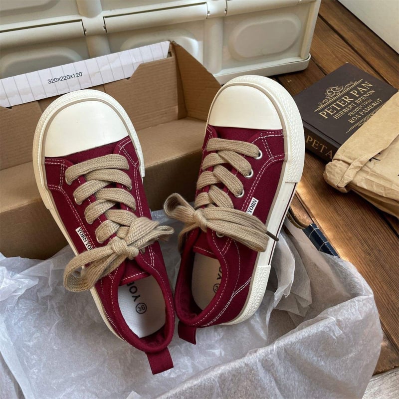 Maimaijia Mango Toe καμβά παπούτσια για γυναίκες, 2025 φθινόπωρο, χαμηλό ύψος, λευκά, casual αθλητικά παπούτσια