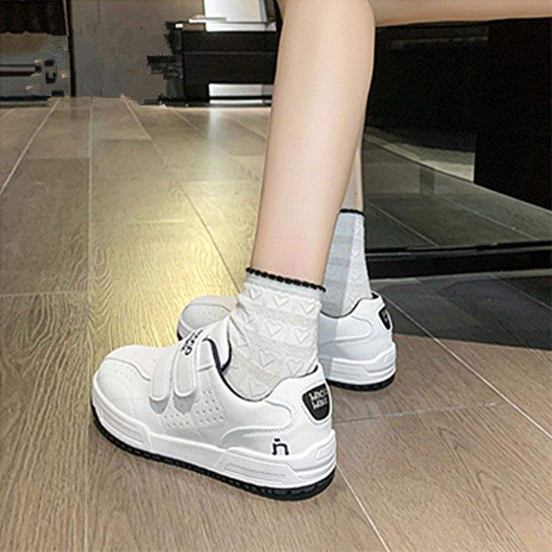 Maillard Bread Shoes ženske tenisice s Velcro kopčom, bijele casual tenisice s debelom potplatom