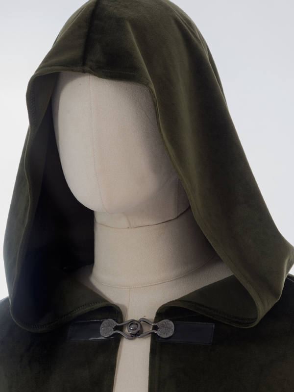 Srednjovjekovni veluru ogrtač s kapuljom za cosplay, konvencije i nastupe