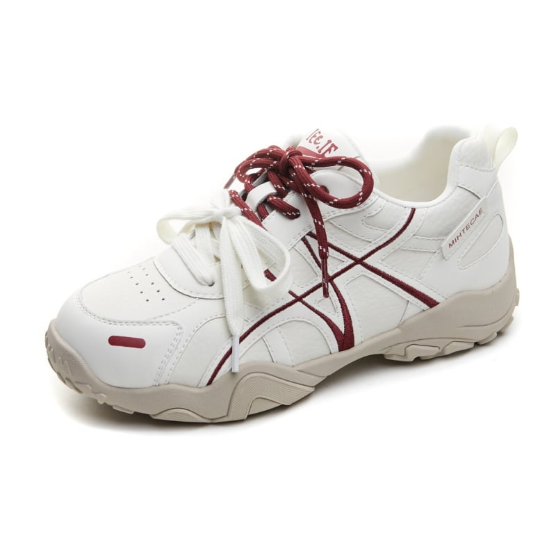 Γυναικείες casual sneakers από γνήσιο δέρμα με αύξηση ύψους, λευκές, με στρογγυλή μύτη, υψηλό επάνω μέρος, 3–5 cm