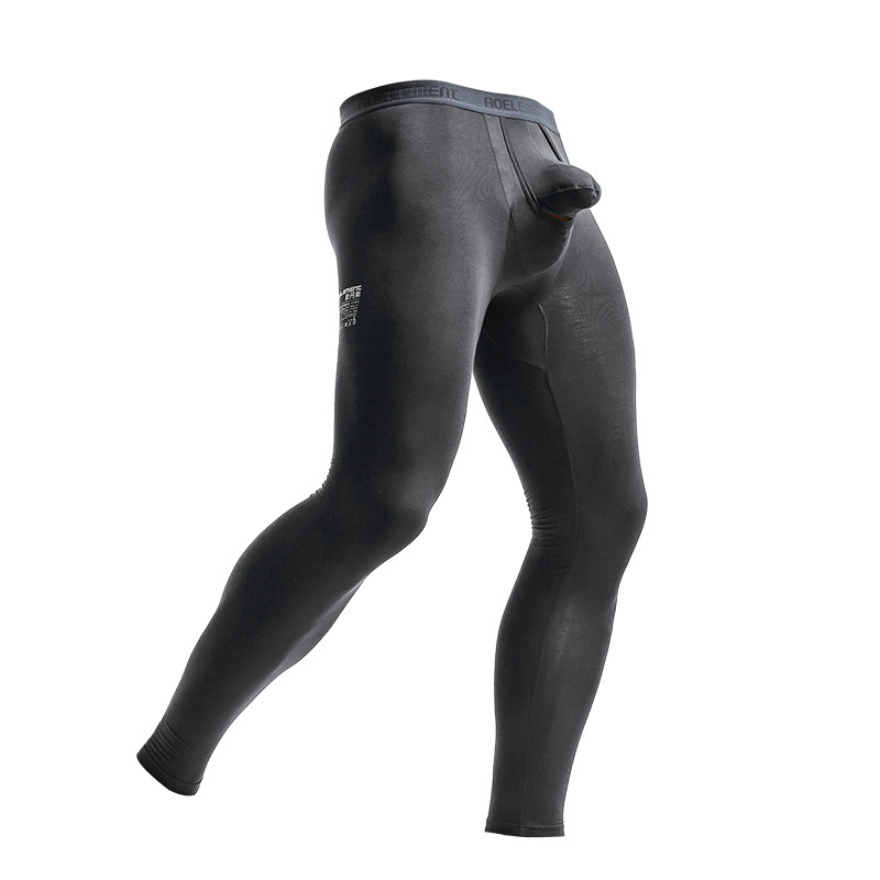 Férfi ősz-téli meleg nadrág, vékony termo leggings, karcsú fazon, egy darabból készült