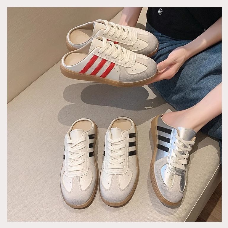 Meke slip-on papuče s kožnom kapicom na prstu, protuklizne, ženski ljetni model, srebrne