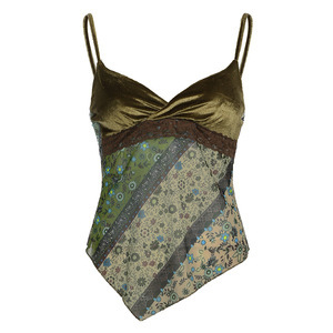 Zöld retro hosszú szoknya nőknek, cipzárral, patchwork csipével, karcsúsító fazon, derékban húzószsinórral és zsebekkel