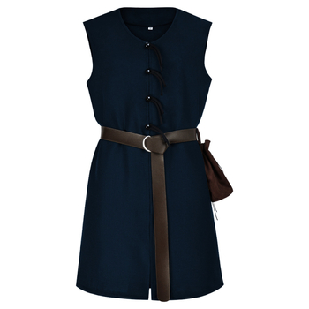 Halloween retro prsluk za cosplay – renesansni piratski prsluk i viteški kostim, unisex, 2D anime stil