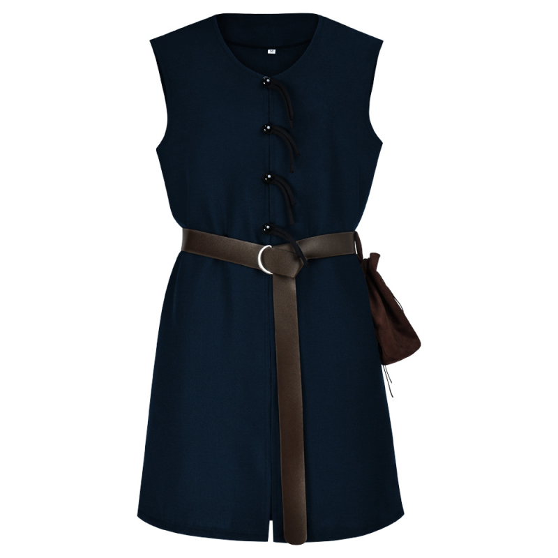 Halloween retro prsluk za cosplay – renesansni piratski prsluk i viteški kostim, unisex, 2D anime stil