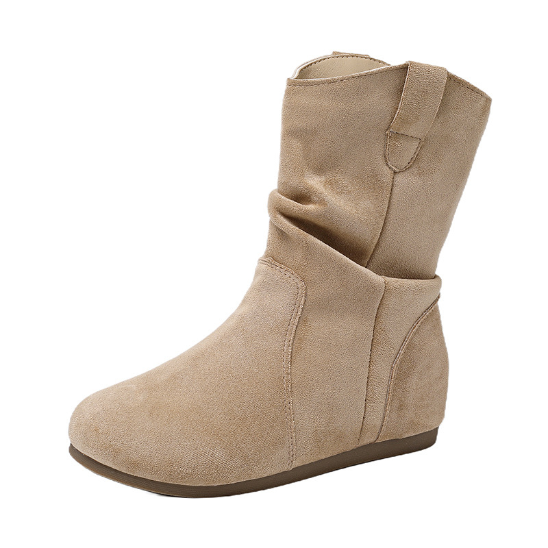 Ženske kratke čizme u stilu Birkenstock, 7 cm povećanje visine, retro dizajn, jesenska kolekcija 2025, prava koža