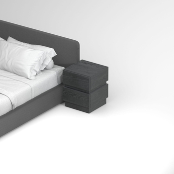 Taliansky minimalistický nočný stolík do spálne s moderným úložným zásuvkovým kontajnerom, jemný luxus