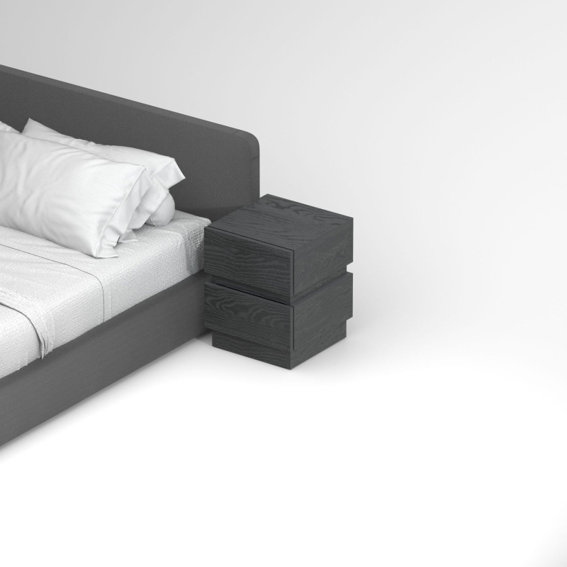 Taliansky minimalistický nočný stolík do spálne s moderným úložným zásuvkovým kontajnerom, jemný luxus