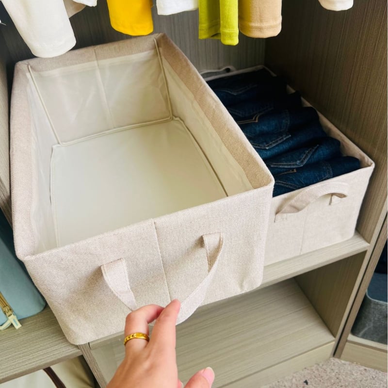 Loulan 26-litarski organizator garderobe s čeličnim okvirom od 3,8 mm, debeli PP ploči, sklopiva i periva kutija za odlaganje odjeće