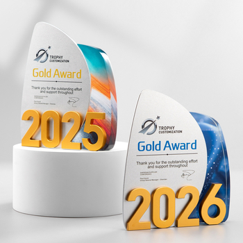 Kristalna trofeja 2026 – prilagođena, luksuzna i inovativna nagrada za izvanrednog zaposlenika na godišnjem sastanku, gravirana medalja