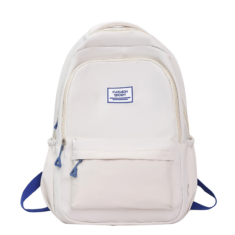 Nova školska ruksak s velikim kapacitetom, jednobojna boja, gradski minimalistički stil, 20–35 L, pogodan za laptop do 9 inča