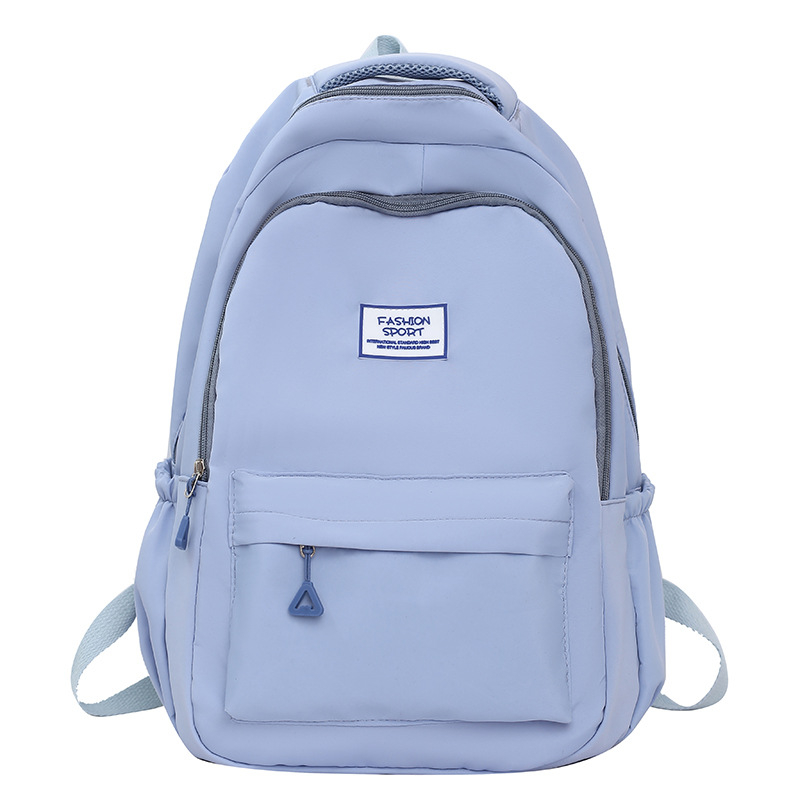 Nova školska ruksak s velikim kapacitetom, jednobojna boja, gradski minimalistički stil, 20–35 L, pogodan za laptop do 9 inča