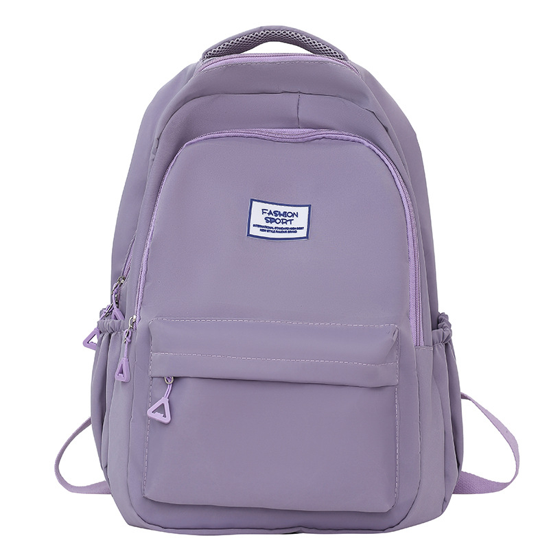 Nova školska ruksak s velikim kapacitetom, jednobojna boja, gradski minimalistički stil, 20–35 L, pogodan za laptop do 9 inča