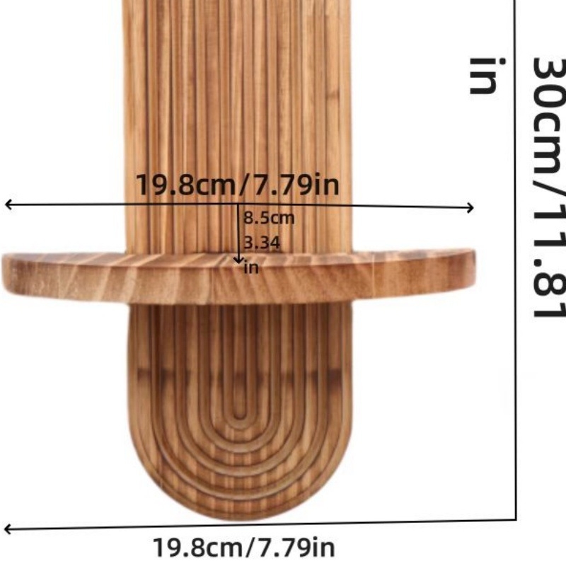 Drveni zidni polic s oblikom lotosa za pohranu svijeća i aromaterapije – višenamjenski zidni polic