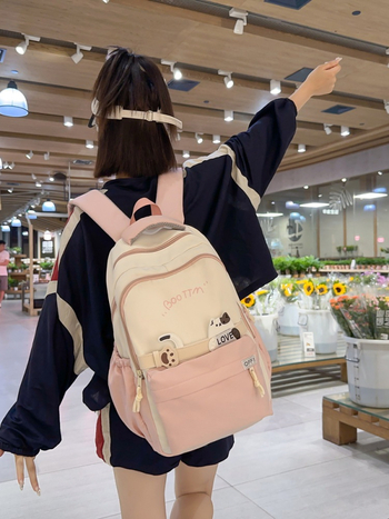Nagy kapacitású női iskolai hátizsák japán stílusban, közép- és egyetemista lányoknak, Mori-ihletésű campus táska