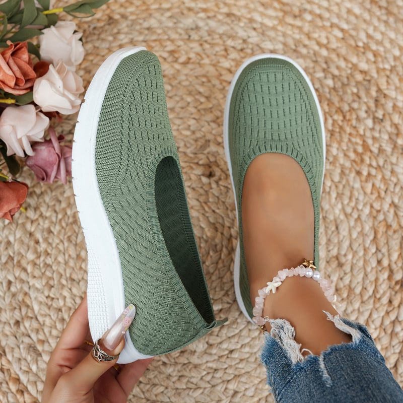 Γυναικεία παπούτσια slip-on, αναπνέοντα, ελαφρά, καθημερινά, σε μεγάλα μεγέθη, καλοκαίρι 2025