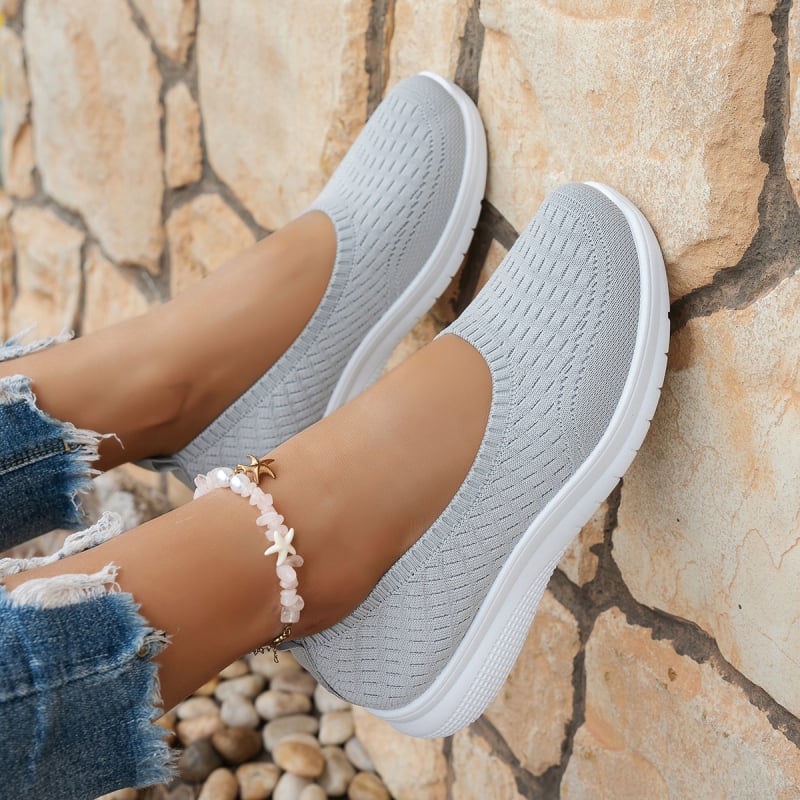 Γυναικεία παπούτσια slip-on, αναπνέοντα, ελαφρά, καθημερινά, σε μεγάλα μεγέθη, καλοκαίρι 2025