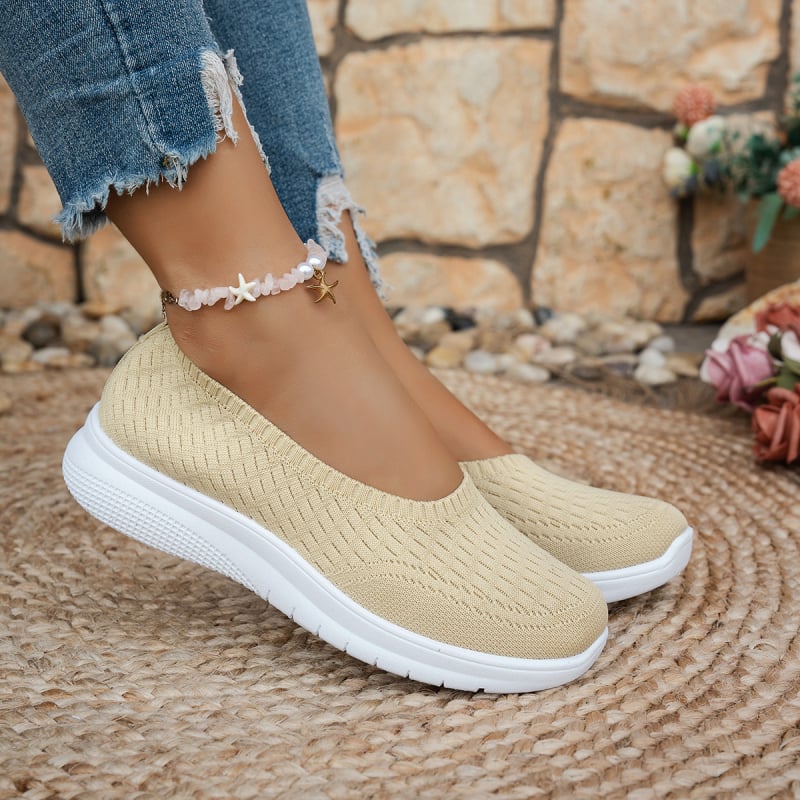 Γυναικεία παπούτσια slip-on, αναπνέοντα, ελαφρά, καθημερινά, σε μεγάλα μεγέθη, καλοκαίρι 2025
