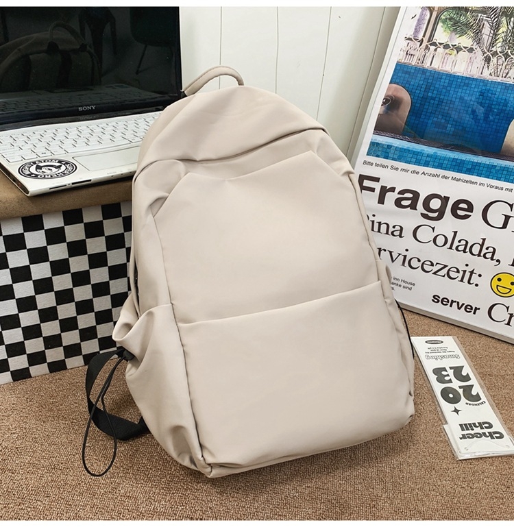 Unisex ruksak 36–55 L, jednobojne boje, korejskog stila, za školu, fakultet i putovanja, najlon, s mogućnošću proširenja, kompatibilan s 15-inčnim laptopom.