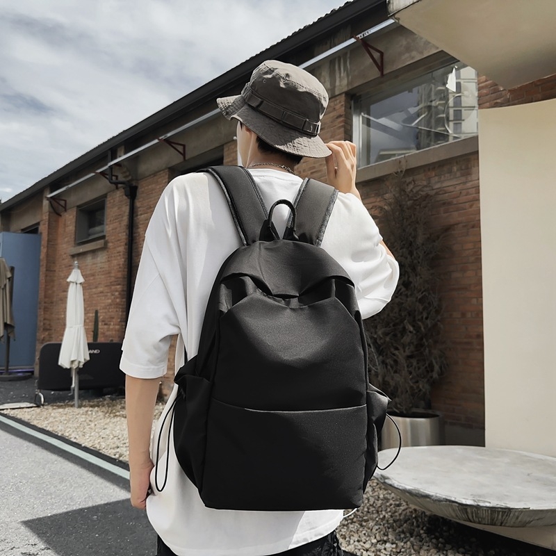 Unisex ruksak 36–55 L, jednobojne boje, korejskog stila, za školu, fakultet i putovanja, najlon, s mogućnošću proširenja, kompatibilan s 15-inčnim laptopom.