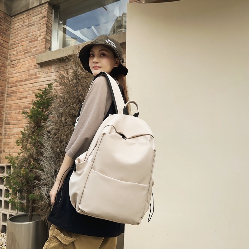 Unisex ruksak 36–55 L, jednobojne boje, korejskog stila, za školu, fakultet i putovanja, najlon, s mogućnošću proširenja, kompatibilan s 15-inčnim laptopom.