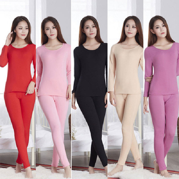 Ženski termalni komplet Milk Silk, debeli fleece podstava, bezšivne gornje majice s dugim rukavima i hlače za jesen-zimu