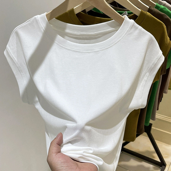 Ženski slobodan kratki T-shirt s batwing rukavima, okrugli izrez, lagani ljetni gornji dio za slojevito odijevanje u proljeće