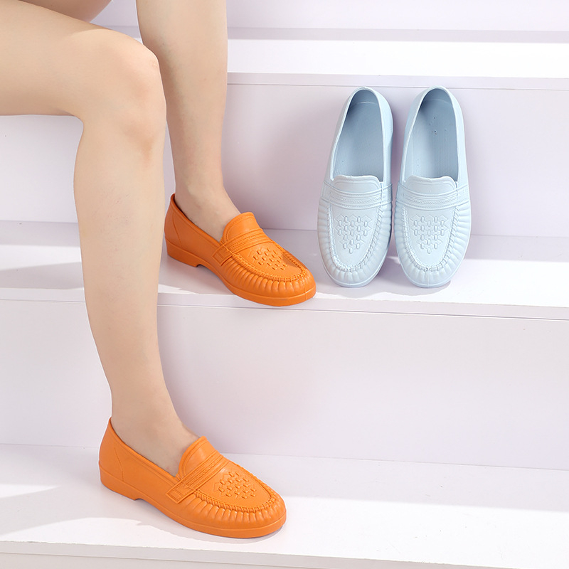 Új stílusú esőcipő, unisex felnőtteknek, PVC-ből, alacsony szárú, vízálló, csúszásmentes, kültéri viselet