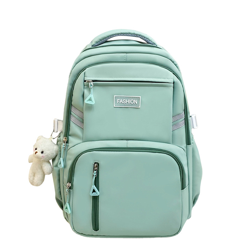 Nylonový batoh, unisex, viacúčelový pre školu a cestovanie, mestský štýl, 20–35 l, vhodný pre 14" notebook, jednofarebný, výstelka z polyesteru, popruhy s vzduchovým vankúšom