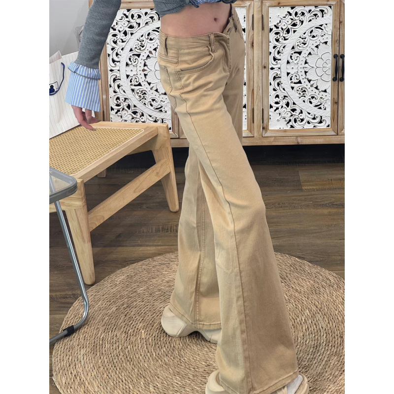 Női fehér slim-fit farmernadrág, koreai stílusú kora tavasszra, sokoldalú casual nadrág alacsony derekú, mikro-szárú