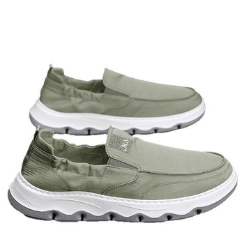 Pantofi bărbați din pânză, slip-on, vară 2025, ușori, talpă moale subțire, respirabili, din țesătură Ice Silk, în stil Beijing vechi