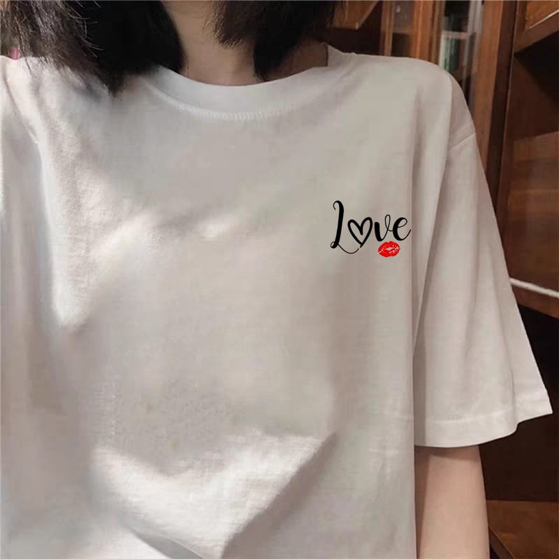 Ženski T-shirt od 100% pamuka, ležernog kroja, plus veličine, otisak, kratkih rukava, casual top.