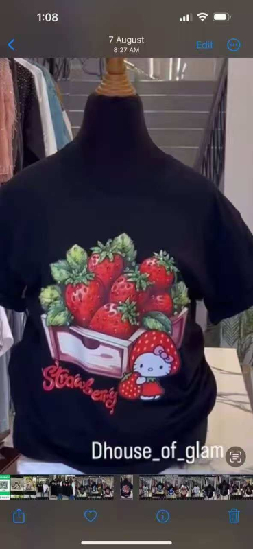 Ženski pamučni T-shirt kratkih rukava s mašnicom, 300 g teški pamuk, ležeran kroj za ljeto