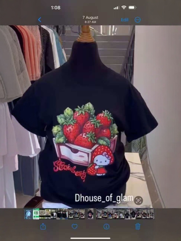 Ženski pamučni T-shirt kratkih rukava s mašnicom, 300 g teški pamuk, ležeran kroj za ljeto