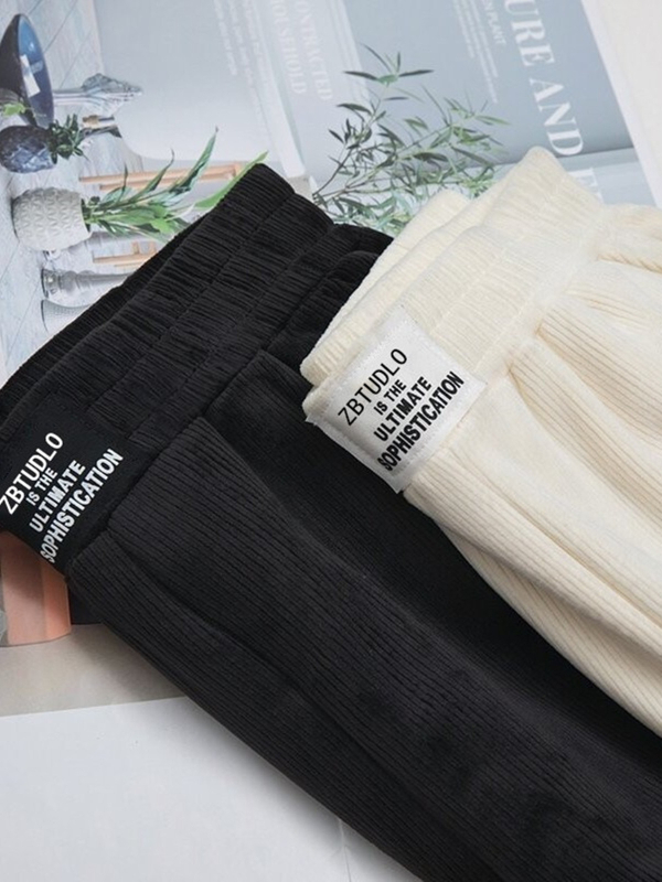 Ženske hlače za jesen-zimu s flis podstavom, opuštenog kroja haremskog stila, s manžetama pri gležnjevima, mala veličina, debele casual trenirka hlače, korejski stil