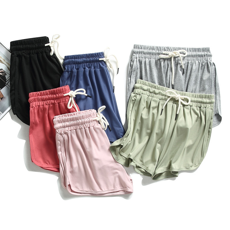 Ženske ljetne sportske šorceve, casual stil, korejski stil za plažu, Milk Silk tkanina