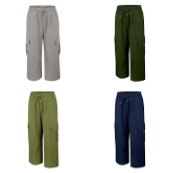 Ženske cargo hlače za ljeto, visoki struk, slobodan kroj, brzo sušeći ice-silk materijal, radni stil, kapri duljina