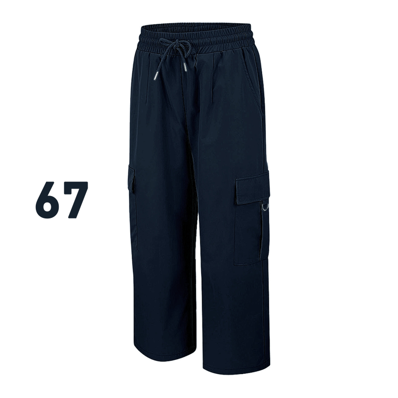 Ženske cargo hlače za ljeto, visoki struk, slobodan kroj, brzo sušeći ice-silk materijal, radni stil, kapri duljina