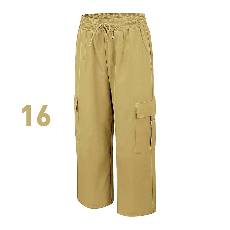 Ženske cargo hlače za ljeto, visoki struk, slobodan kroj, brzo sušeći ice-silk materijal, radni stil, kapri duljina