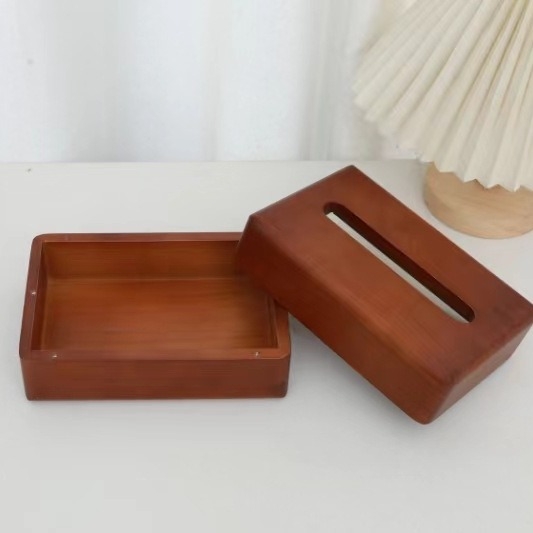 Drvena kutija za maramice od crne orahe za dom, restoran i ured | Moderni minimalistički dizajn | Model 0002