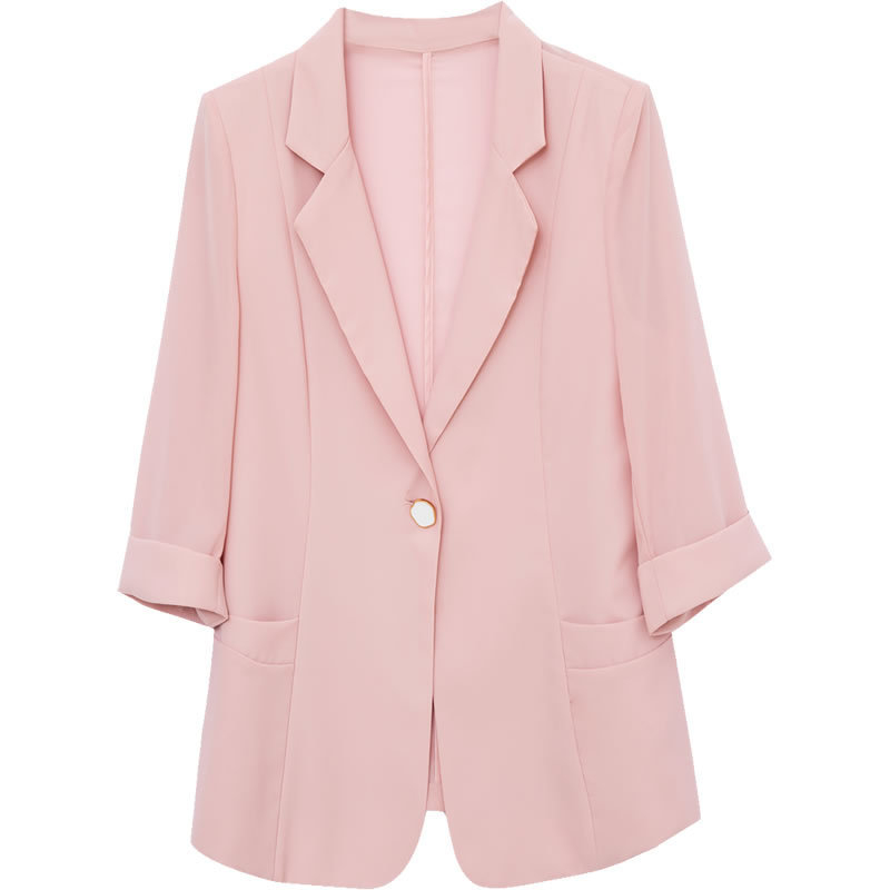 Ženski ljetni sako-blazer od ice-silk, elegantan, uska silueta, lagano proziran, zaštita od sunca