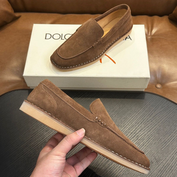 Muške nubuk loaferice, europskog stila, slip-on mokasine od prave kože