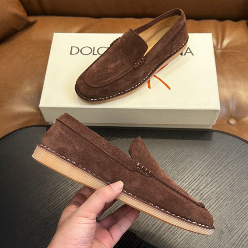 Muške nubuk loaferice, europskog stila, slip-on mokasine od prave kože