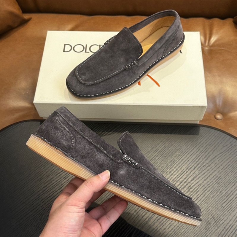 Muške nubuk loaferice, europskog stila, slip-on mokasine od prave kože