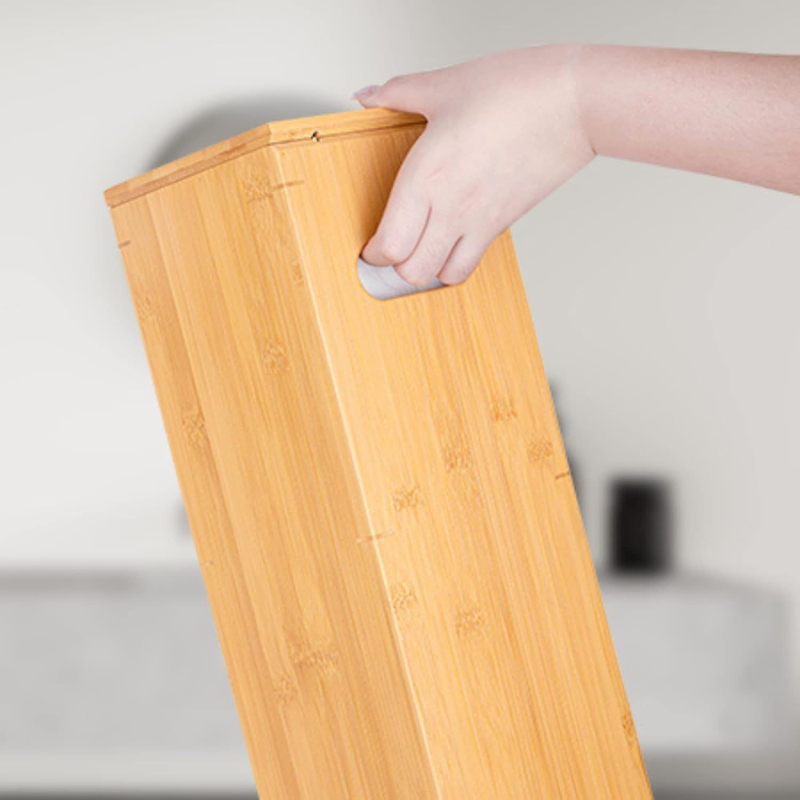 Bambus kutija za toaletni papir za kupaonicu, drveni spremnik za rolne papira