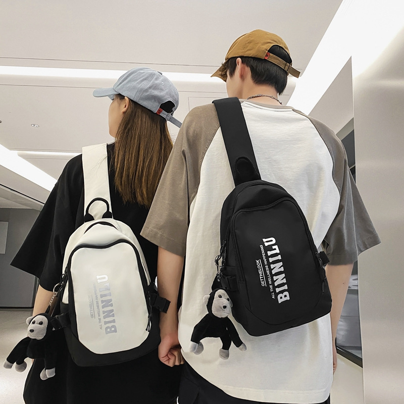 Unisex nylon torba preko ramena, kompakni mali ruksak u korejskom stilu mode, svakodnevno nošenje, jesen 2025